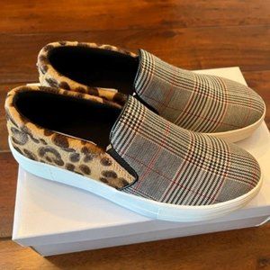 Steve Madden Leopard/Plaid Sneaker, Size 8